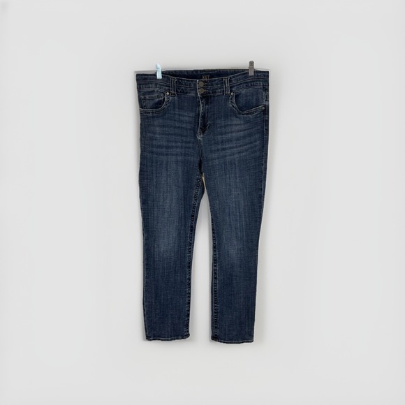 Kut from the Kloth Denim - KUT From The Kloth Jeans Womens Size 14 Dark Wash Straight Leg Denim Pants